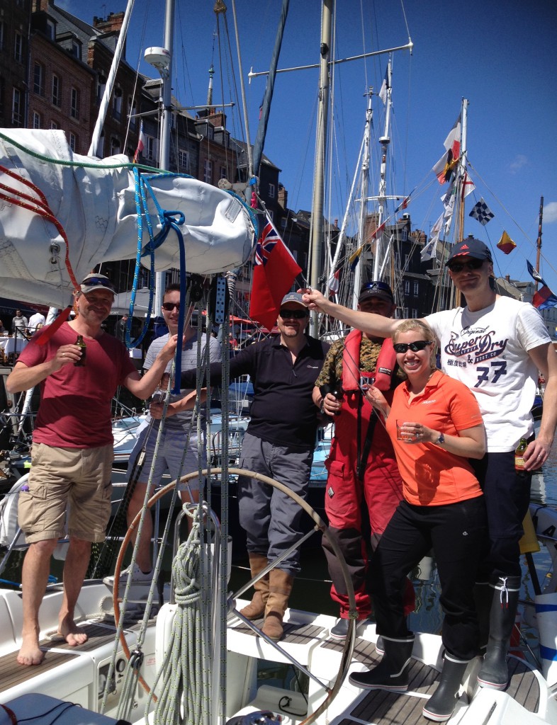 Crew sailing to Honfleur - Ian, Kieron, Paul, Andrey, Mike, Michelle