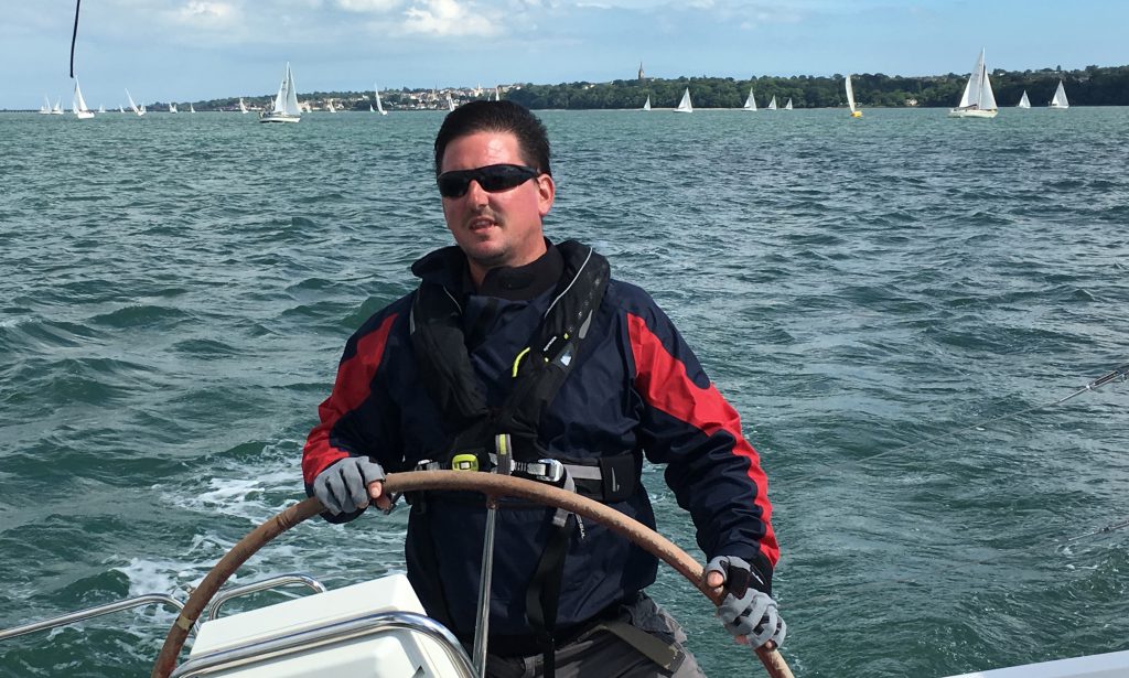 peter helming during the round the island race